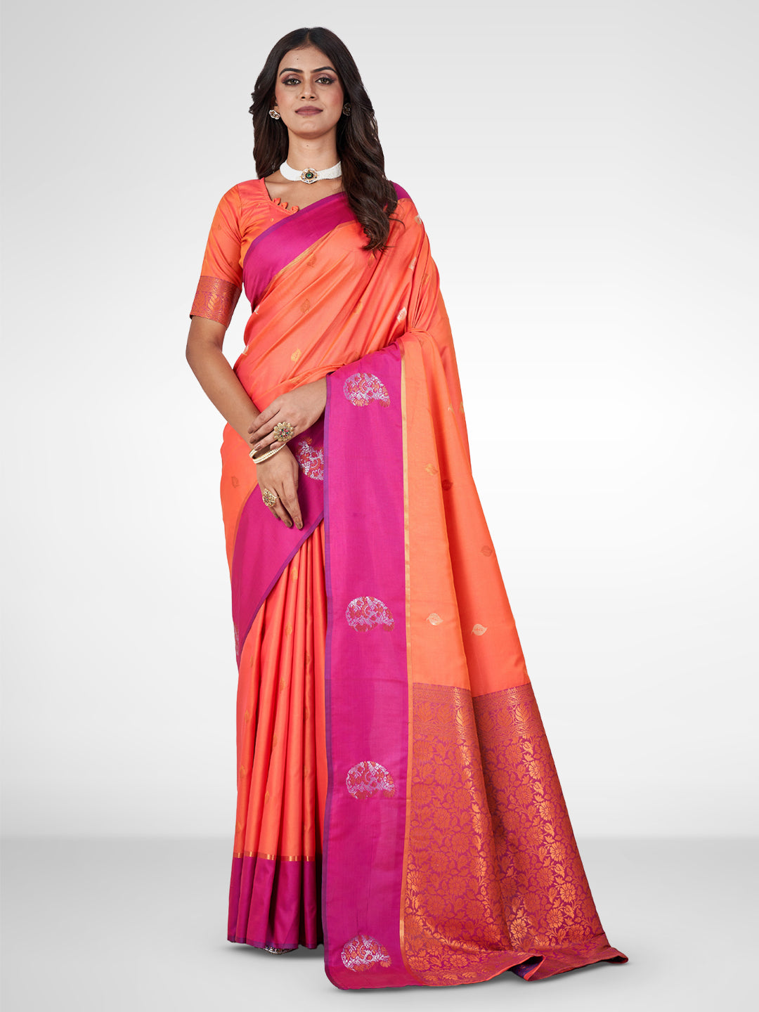 Jamuna Silk in Orange