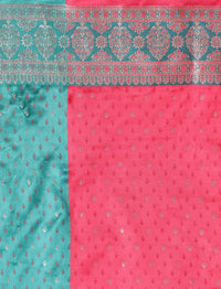Ethnic Motif Woven Design Banarasi Saree in Pink
