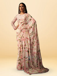 Basanti Bloom in Off White with Floral Motifs