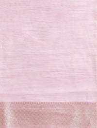 Ethnic Motifs Woven Design Muga Saree With Unstitched Blouse in Purple