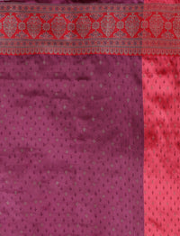 Ethnic Motif Woven Design With Unstitched Blouse in Purple