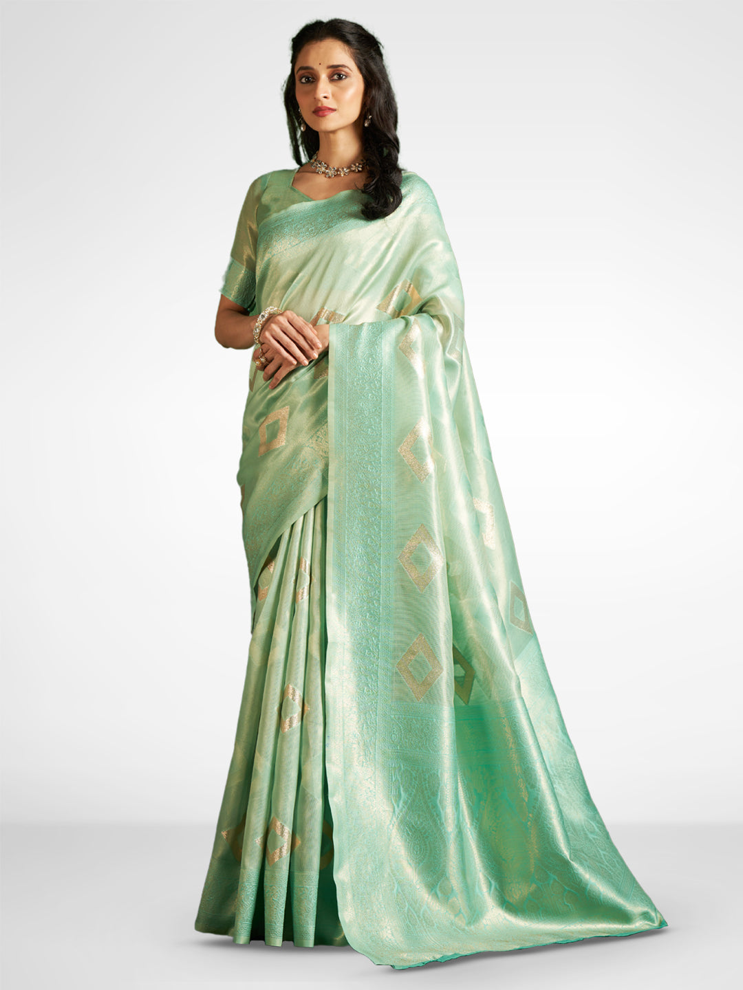 Kalki Silk in Sea Green