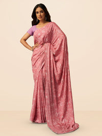 Bageecha Royale in Rose Pink with Floral Motifs