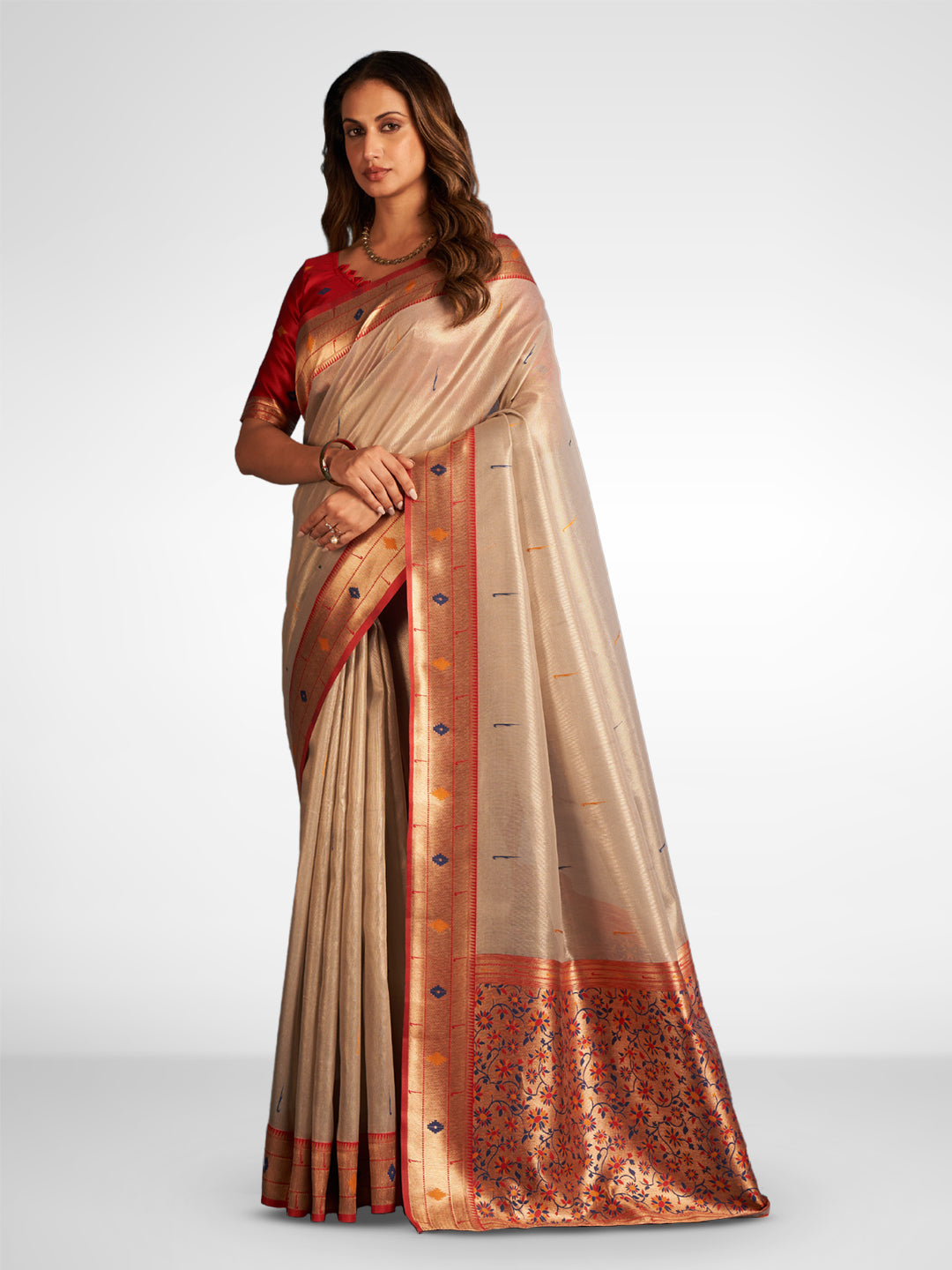 Vamika Silk in Cream