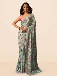 Bageecha Royale in Green with Floral Motifs