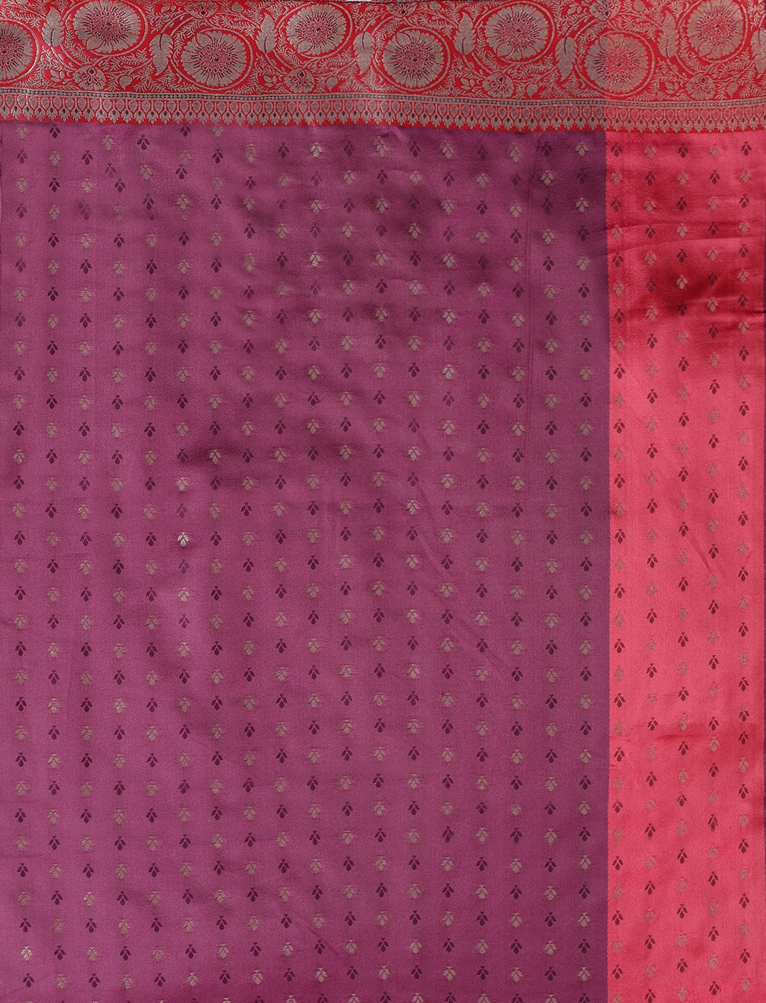 Ethnic Motif Woven Design Banarasi Saree in Purple