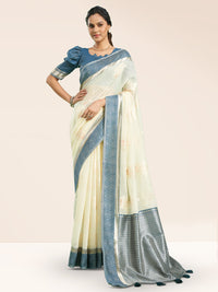 Rohini Cotton In White & Blue