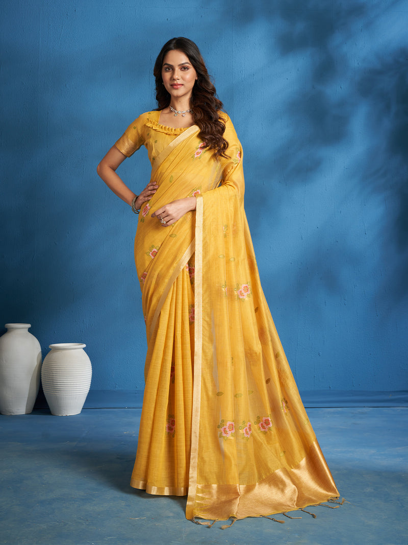 Shireen Cotton In Turmeric Yellow