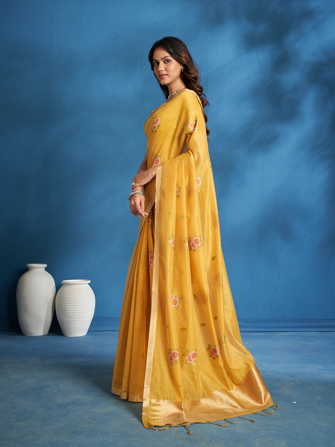 Shireen Cotton In Turmeric Yellow