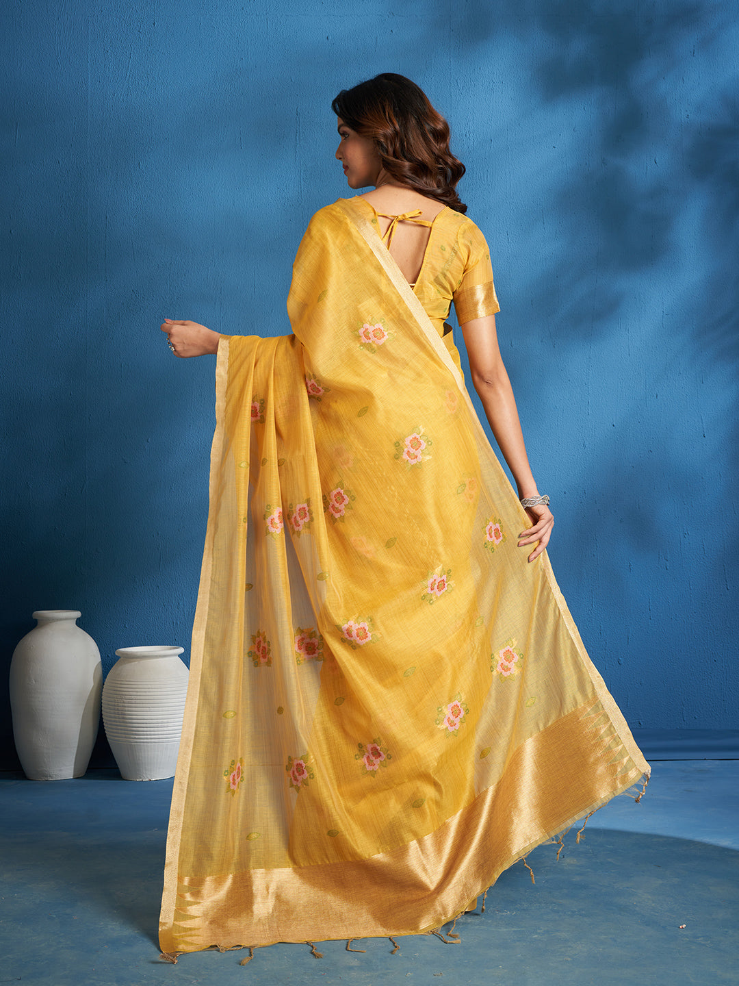 Shireen Cotton In Turmeric Yellow