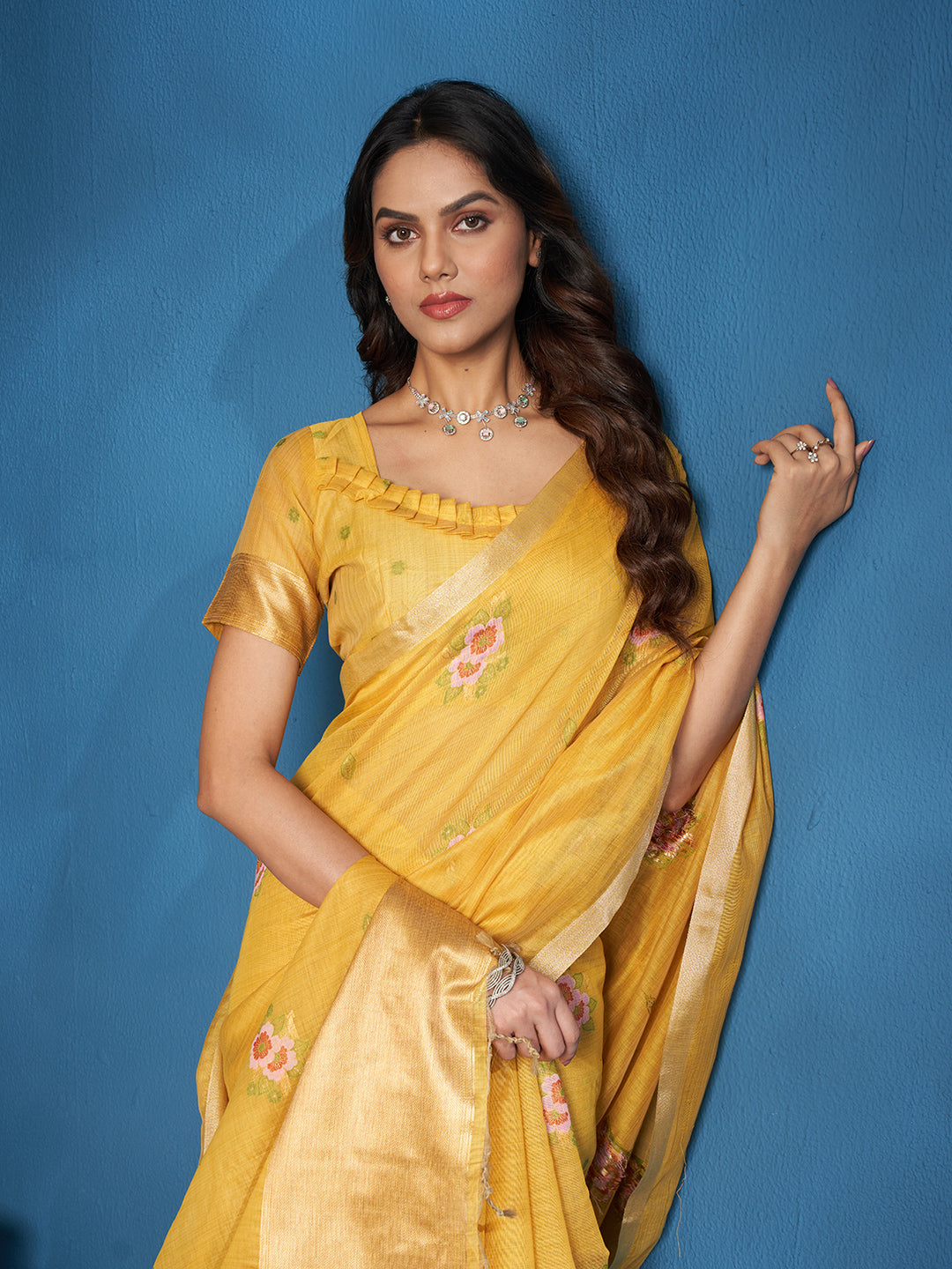 Shireen Cotton In Turmeric Yellow