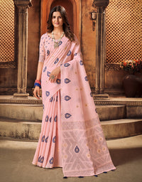 Kotton Vastra Akarshan Saree Pink (KV/V5)