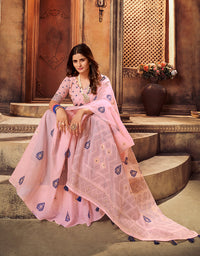 Kotton Vastra Akarshan Saree Pink (KV/V5)