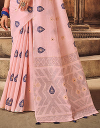 Kotton Vastra Akarshan Saree Pink (KV/V5)