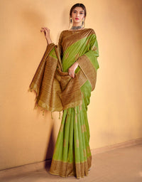 Andaz Cotton Saree Green (CC/V1)