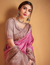 Andaz Cotton Saree Pink (CC/V1)