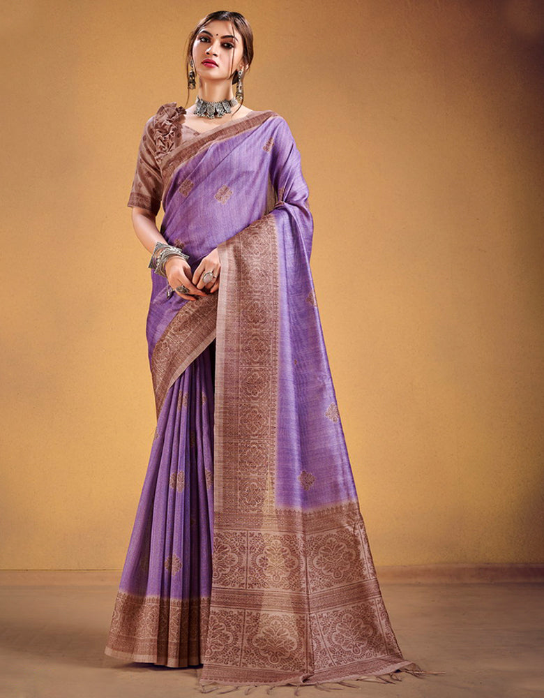 Andaz Cotton Saree Purple (CC/V1)