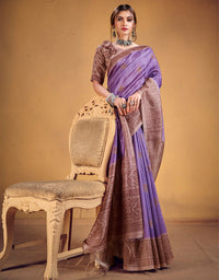 Andaz Cotton Saree Purple (CC/V1)