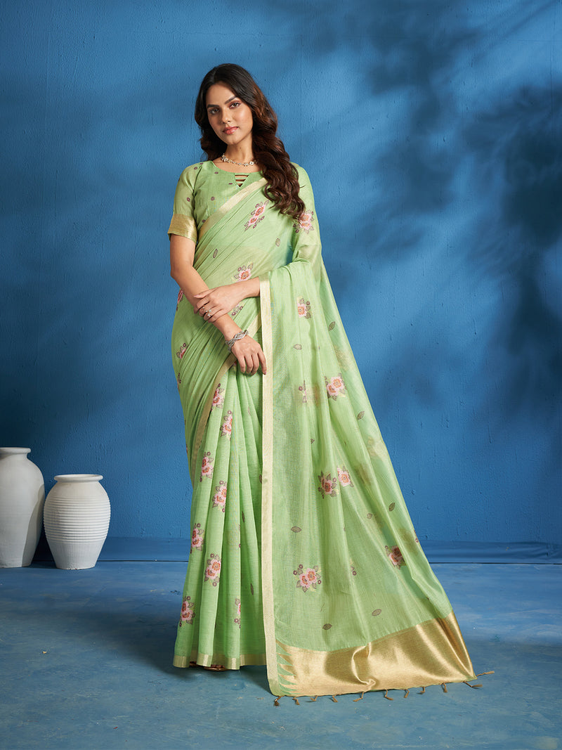 Shireen Cotton In Light Green