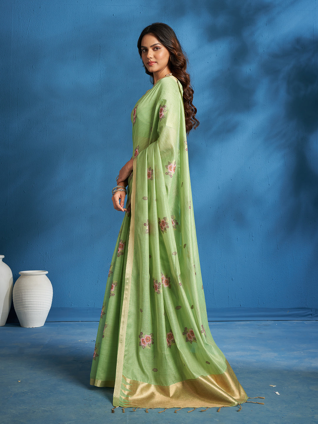 Shireen Cotton In Light Green