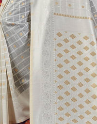 Sifaah Avisa White Cotton Saree