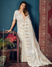 Sifaah Saheli White Cotton Saree