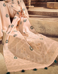 Kotton Vastra Akarshan Saree Peach (KV/V5)