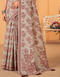 Kotton Vastra Akarshan Saree Grey (KV/V7)