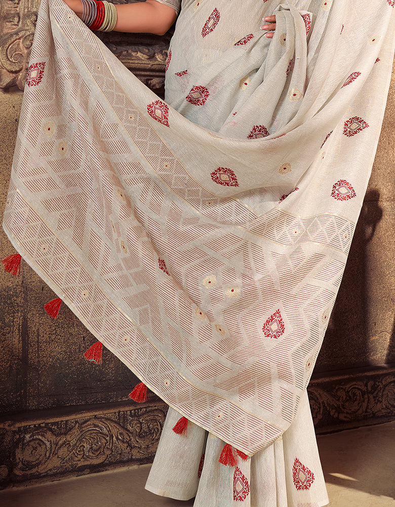 Kotton Vastra Akarshan Saree Grey (KV/V5)