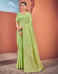 Sur Mantra Cotton Saree Green (KV/V2)