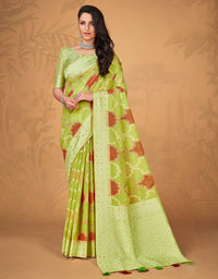 Kaasta Cotton Saree Green (KV/V14)