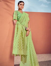 Sur Mantra Cotton Saree Green (KV/V2)