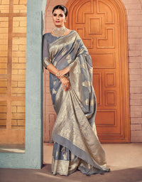 Kaasta Cotton Saree Ash (KV/V4)