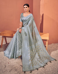 Sur Mantra Cotton Saree Grey (KV/V2)