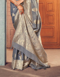 Kaasta Cotton Saree Ash (KV/V4)