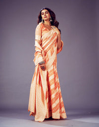 Ashavali Bandhej Saree Orange (KV/V2)