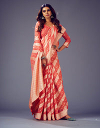 Ashavali Bandhej Saree Red (KV/V2)