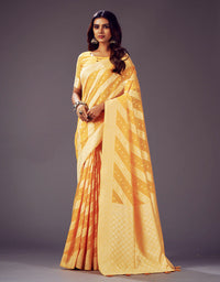 Ashavali Bandhej Saree Yellow (KV/V2)