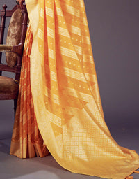 Ashavali Bandhej Saree Yellow (KV/V2)