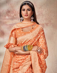 Ashavali Bandhej Saree Orange (KV/V3)