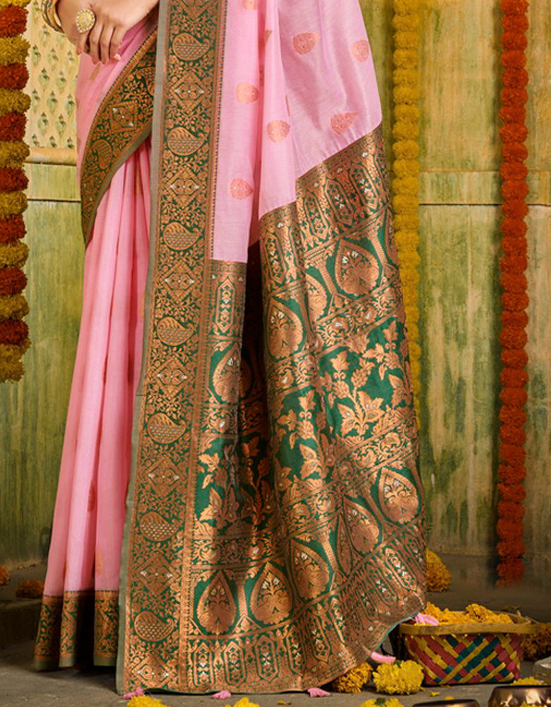 Ashavali Cotton Saree Pink (KV/V5)