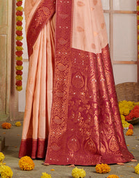 Ashavali Cotton Saree Salmon (KV/V5)