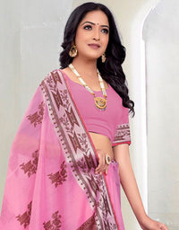 Kaasta Cotton Saree Pink (KV/V1)