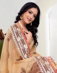 Kaasta Cotton Saree Pastel Orange (KV/V1)