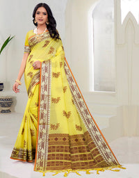 Kaasta Cotton Saree Yellow (KV/V1)