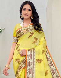 Kaasta Cotton Saree Yellow (KV/V1)