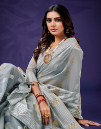 Kaasta Cotton Saree Grey (KV/V8)