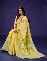 Kaasta Cotton Saree Yellow (KV/V8)