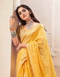 Malhari Cotton Saree Yellow (KV/V4)