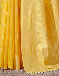 Malhari Cotton Saree Yellow (KV/V3)